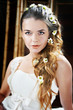 Beautiful bride with flowers in hair