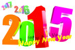 Annum to 2015 drifting various in the air in the background