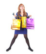 Photo: lovely woman with shopping bags and credit cards lovely woman with shopping bags and credit cards