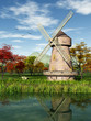 canvas print picture - Windmühle