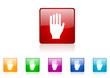 hand vector glossy web icon set