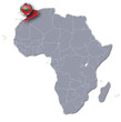 Afrikakarte und Marokko