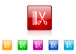 barber  vector glossy web icon set
