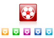 football vector glossy web icon set