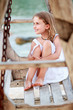 Summer - portrait of lovely girl on the beach