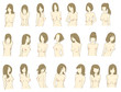 Various types of women breat (color)