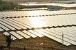 Aerial photo of solar power plant.