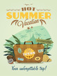 Vector: Summer vacation background Summer vacation background