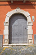 Wooden door. Melfi. Basilicata. Italy.