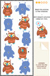 Match to shadow visual puzzle - owls