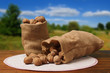 Photo: Bag With Nuts On a Table Bag With Nuts On a Table