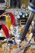 Soldering iron working on electronic boards