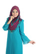 Young Muslim woman in head scarf with modern clothes