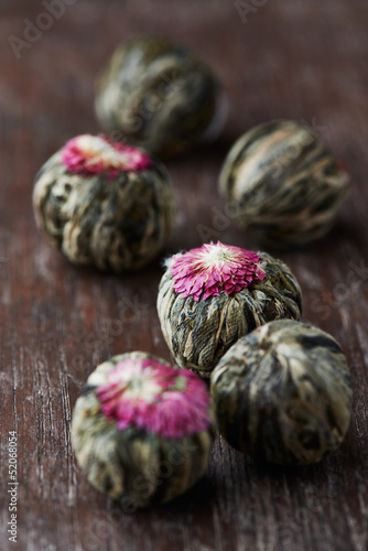 Photo: White Tea Balls with Lychee Flower White Tea Balls with Lychee Flower