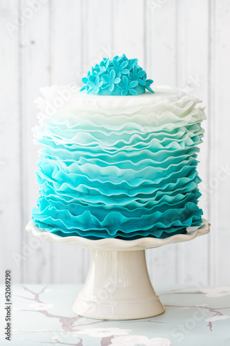 Photo: Ombre ruffle cake Ombre ruffle cake