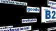 B2B business words concept