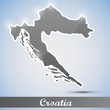 shiny icon in form of Croatia
