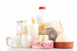 Photo: isolated composition of dairy products isolated composition of dairy products
