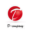 Vector Logo spherical letter D 3d