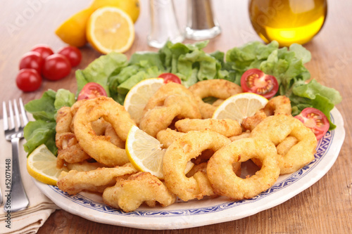 Photo: fried calamari rings fried calamari rings