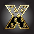 Vector: Vector black letter with dollars Vector black letter with dollars