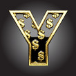 Vector: Vector black letter with dollars Vector black letter with dollars