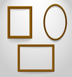 Vector: Set of wooden frames Set of wooden frames