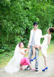 Foto: junges Hochzeitspärchen junges Hochzeitspärchen
