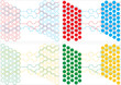 set of backgrounds with hexagonal combs