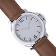 Mechanical wristwatch with a leather strap