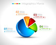 Vector: Infographic design template 3D pie Infographic design template 3D pie