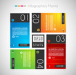 Infographic design template with paper tags.