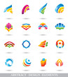Vector: ABSTRACT COLORFUL DESIGN ELEMENTS or ICONS. ABSTRACT COLORFUL DESIGN ELEMENTS or ICONS.
