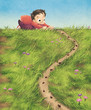 niño y hormigas