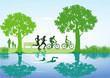 Vektor: Sportlich am See Sportlich am See