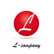 Vector Logo spherical letter L 3d