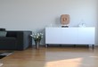 Illustration: Wohnzimmer mit Sideboard und Sofa Wohnzimmer mit Sideboard und Sofa