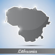 shiny icon in form of Lithuania