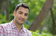 Gorgeous young attracive man in nature