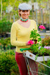 Photo: Garden center - woman shopping plants in garden center Garden center - woman shopping plants in garden center