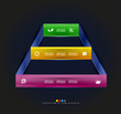 Infographic stripes modern design template