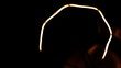 Real light bulb flickering. Macro.