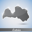 shiny icon in form of Latvia