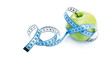 Dieting concept green apple