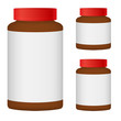 Brown Blank Bottle Set For Packaging Design. Set 3. Vector Illus