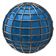 Blue globe isolated on white background