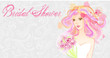 Vector: Abstract painted bride - bridal shower invitation Abstract painted bride - bridal shower invitation