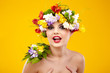 Photo: The attractive girl, front portrait, on a head a flower wreath The attractive girl, front portrait, on a head a flower wreath