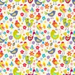 Seamless funny Cartoon Birds
