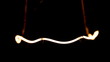 Real light bulb flickering. Macro.